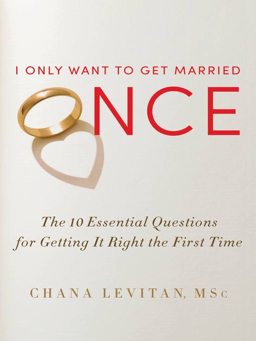 Title details for I Only Want to Get Married Once by Chana Levitan - Available